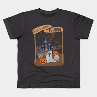 Halloween Town's Haunted Mansion Kids T-Shirt